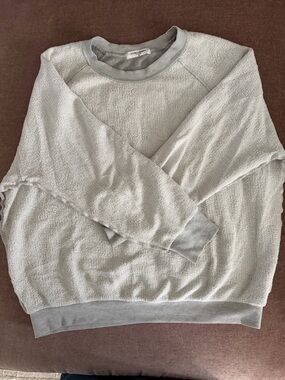 perfectwhitetee Ziggy Terry Sweatshirt Light Gray Crewneck Size XL